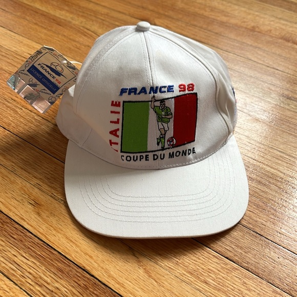 Vintage Italy France 98 Strapback Hat / New With Tags (1994) - Picture 2 of 10